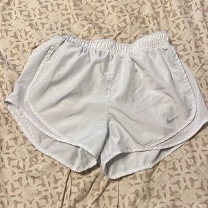 White Nike shorts